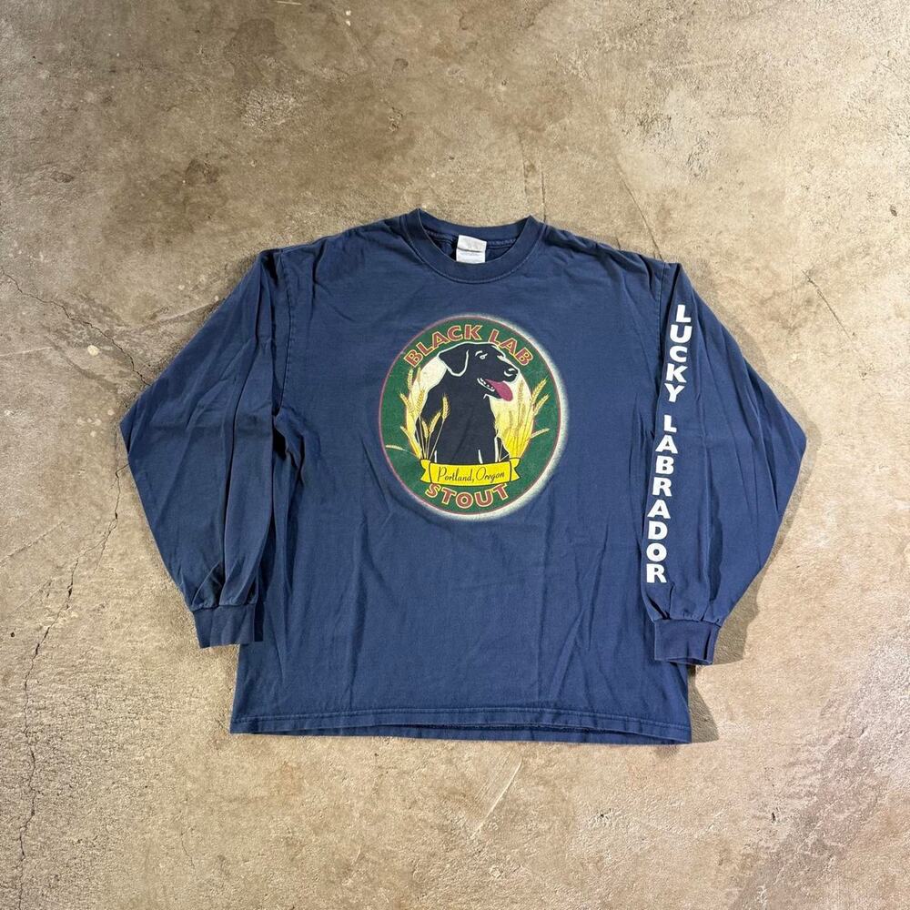 Y2K Lucky Labrador Graphic Longsleeve Shirt